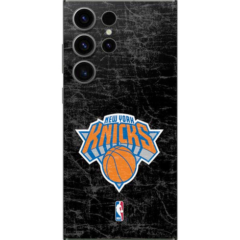 NBA New York Knicks Black Secondary Logo Galaxy S25 Ultra Skin